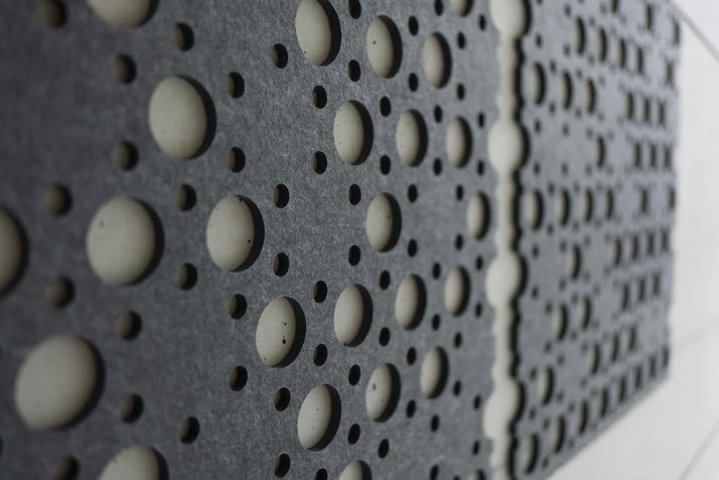 Self-adhesive design acoustic panel CIRCLES 9mm/ dark grey