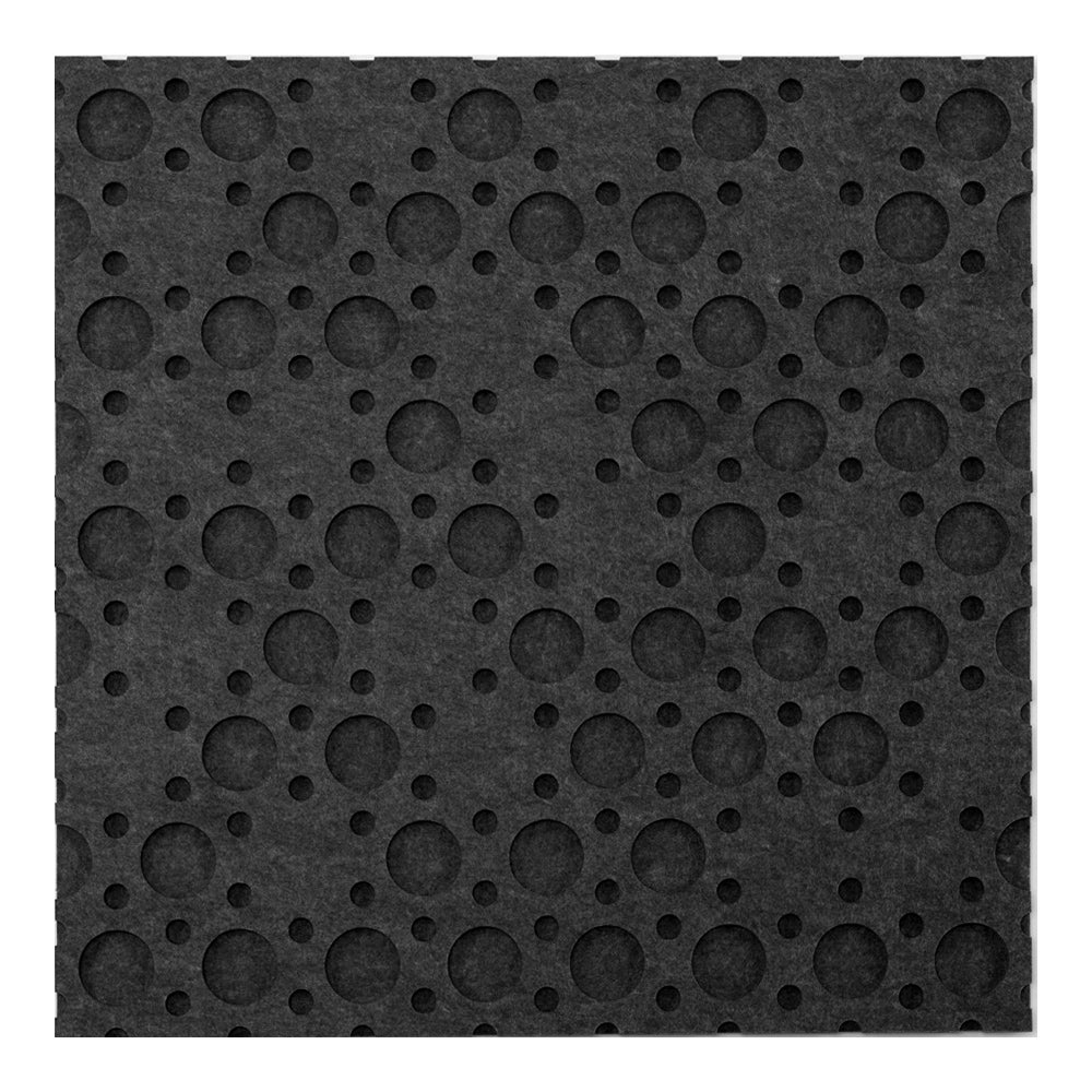 Self-adhesive design acoustic panel CIRCLES 18mm/ dark grey