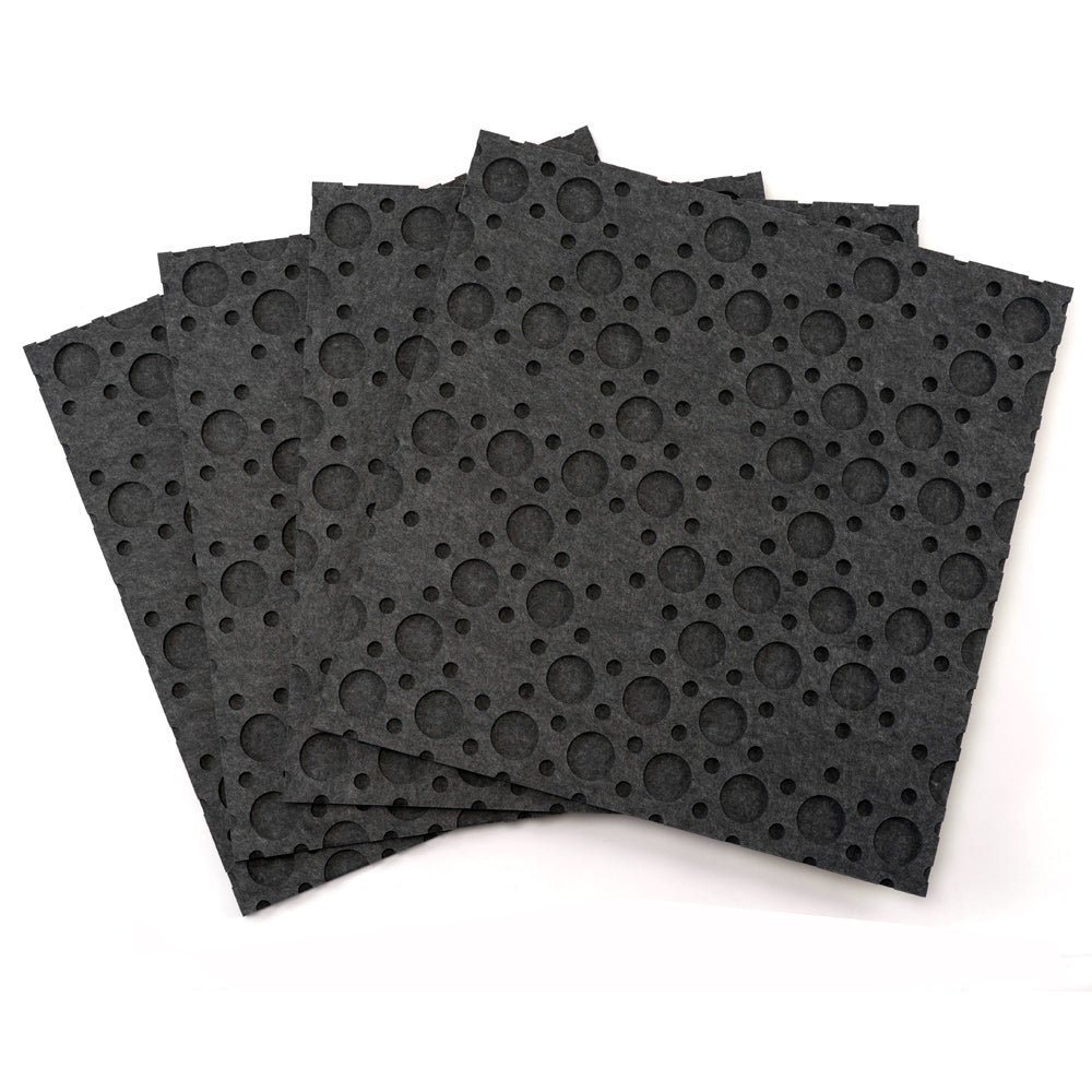 Self-adhesive design acoustic panel CIRCLES 18mm/ dark grey
