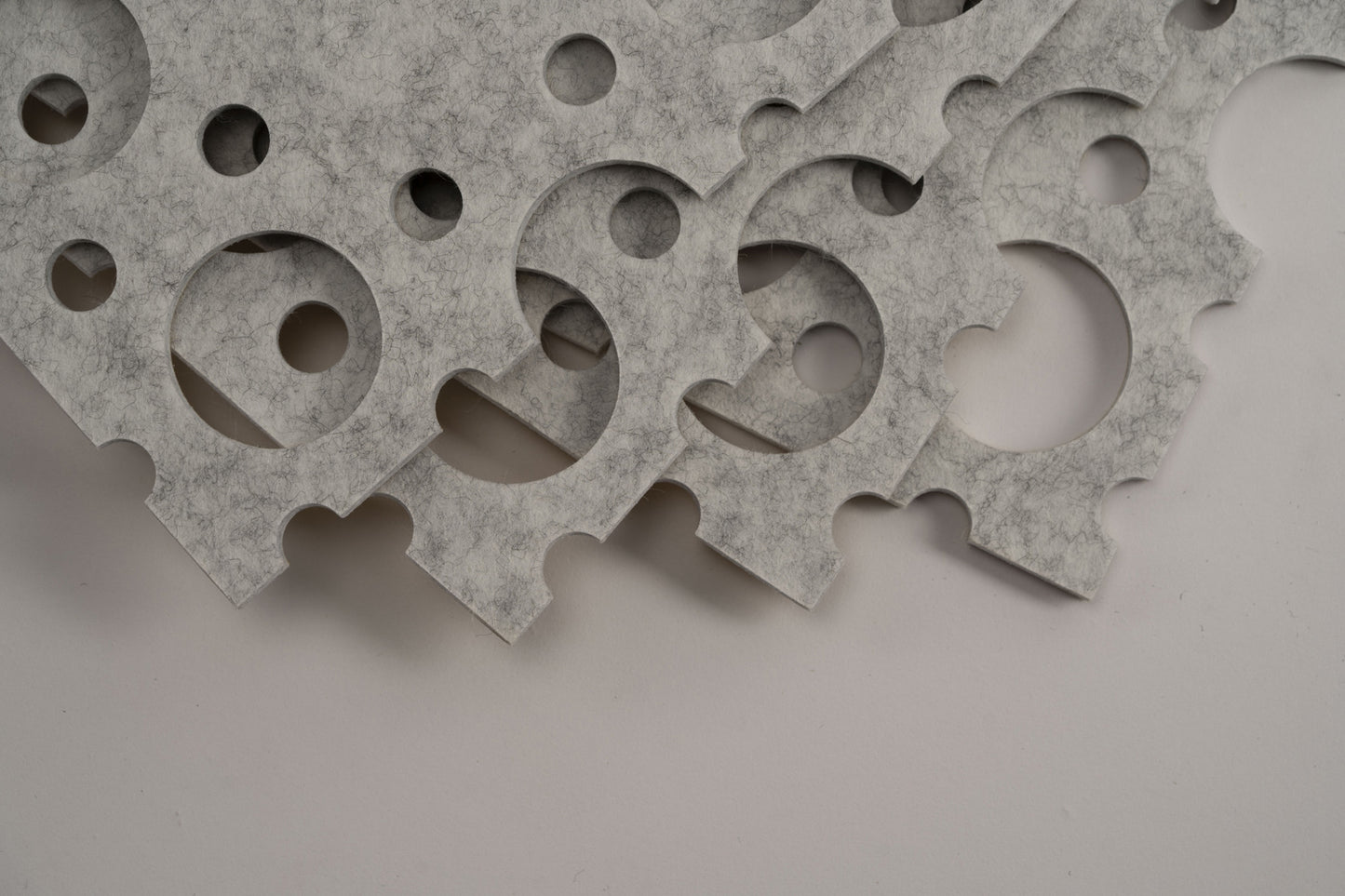 Self-adhesive design acoustic panel CIRCLES 9mm/ light grey