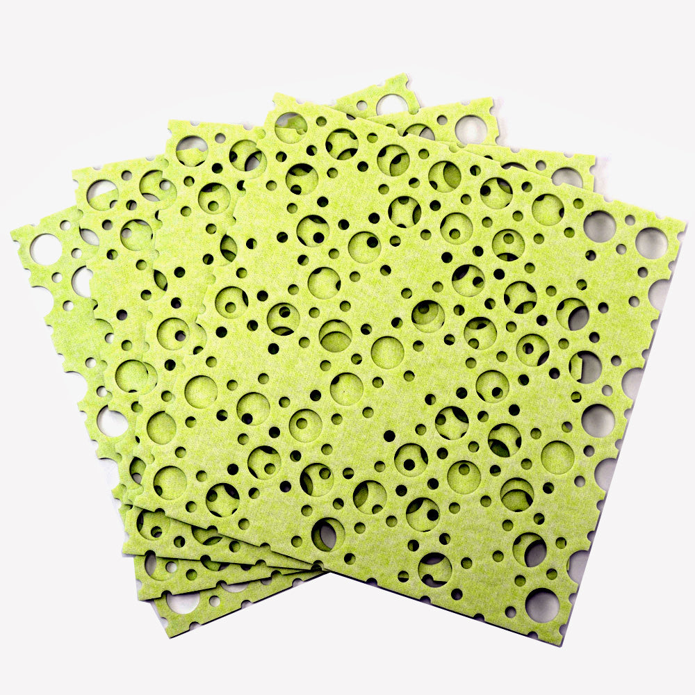 Self-adhesive design acoustic panel CIRCLES 9mm/ light green