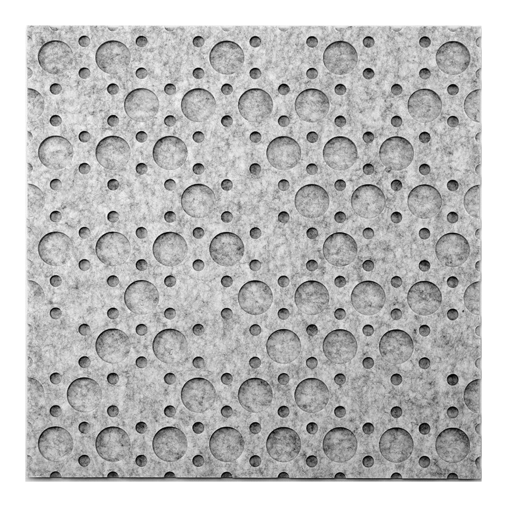 Self-adhesive design acoustic panel CIRCLES 18mm/ light grey