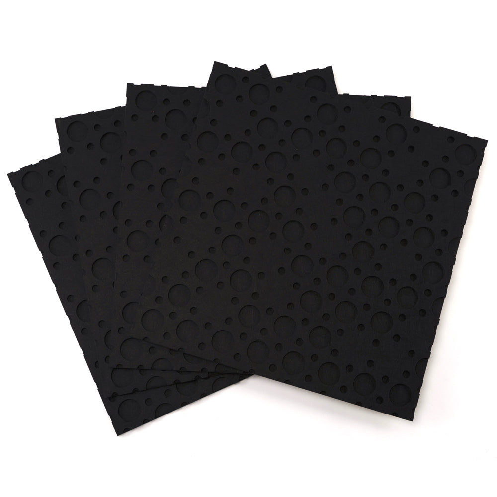 Self-adhesive design acoustic panel CIRCLES 18mm/ black