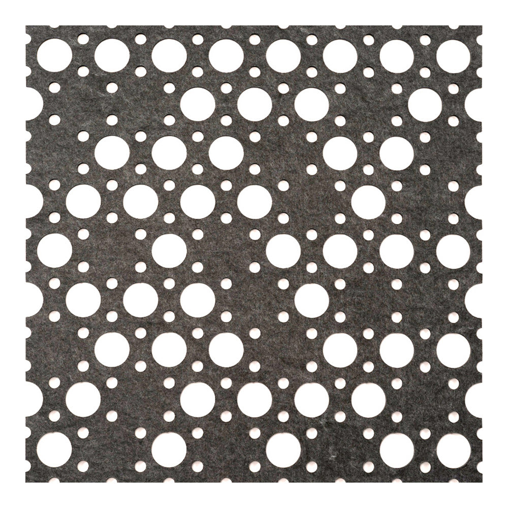 Self-adhesive design acoustic panel CIRCLES 9mm/ dark grey