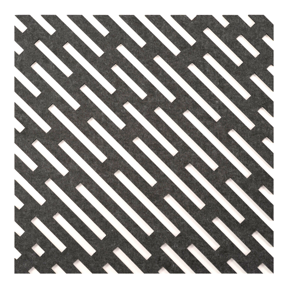 Self-adhesive design acoustic panel STRIPES 9mm/ dark grey